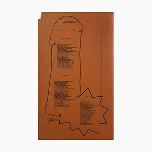 Lyric Composition - Original Siebdruck auf Linoleum von L. Luoratoll - 1974 1974