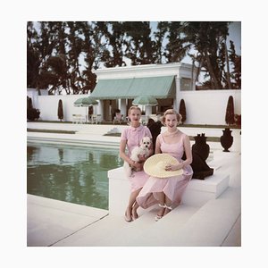 Socialites Oversize C Print Framed in White by Slim Aarons