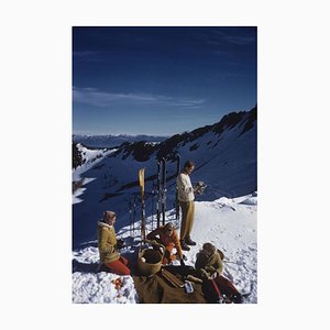 Squaw Valley Picnic Oversize C Print Framed in White by Slim Aarons