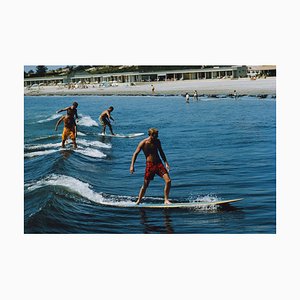 Surfing Brothers Oversize C Print Framed in White by Slim Aarons