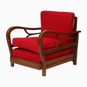 Italian Art Deco Lounge Chair by Federico Munari, 1930s