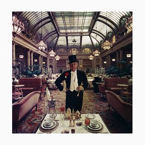 Top People's Eatery Oversize C Print Framed in Black by Slim Aarons