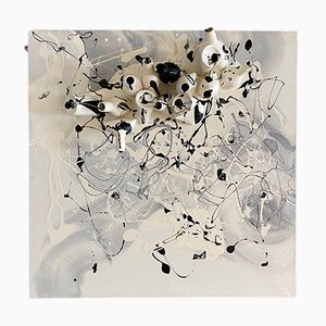 Unbekannt, Abstrakte Komposition mit Aluminiumflaschen, 2000, Mixed Media on Canvas
