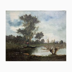 Landscape Oil on Canvas, 1850s