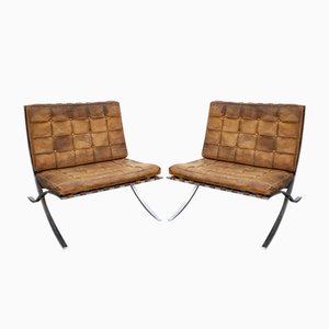 Poltrone Barcelona di Ludwig Mies van der Rohe, anni '50, set di 2