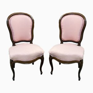 Napoleon III Esszimmerstühle aus Mahagoni, 2er Set