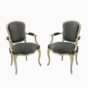 Neoclassical Louis XV Style Lounge Chairs from Maison Jansen, 1940s, Set of 2