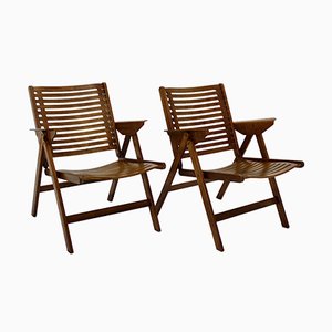 Mid-Century Slovenian Folding Armchairs by Niko Kralj, 1952, Set of 2