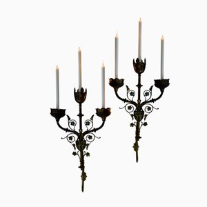 19th Century Neoclassical Wall Candleholders, Set of 2