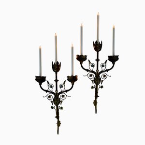 Candelabros de pared neoclásicos, siglo XIX. Juego de 2