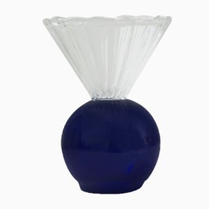 Blaue Kristallglas Schale von Natalia Criado