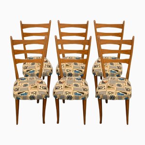 Chaises de Salon avec Tissu Amovible, 1950s, Set de 6
