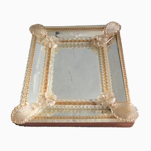 Espejo veneciano de cristal de Murano, años 40