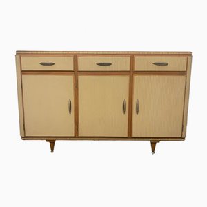 Sideboard in Linoleum and Masonite & Upholstered in Fabric from T.M., 1950s