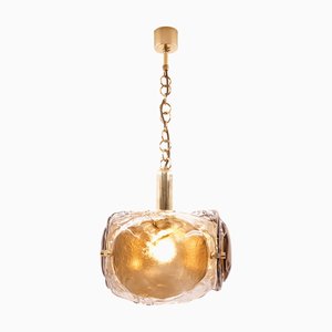 Mid-Century Brass & Glass Ceiling Lamp from Kaiser Idell / Kaiser Leuchten