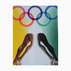 Affiche des Jeux Olympiques par Allen Jones pour Edition Olympia 1972 GmbH, 1970s