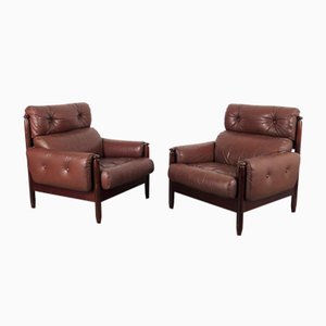Leather Armchairs, 1970s, Set of 2