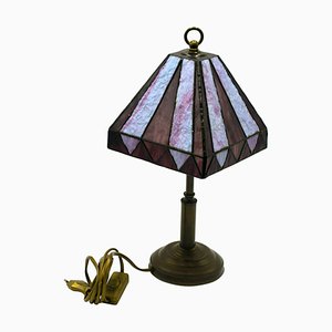 Lampe de Bureau Style Tiffany Vintage, Fin des années 1950s