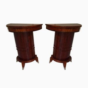 Rosewood Wall Console Tables, 1940s, Set of 2