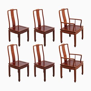 Chinese Ming Style Dining Chairs, 1970s, Set of 6