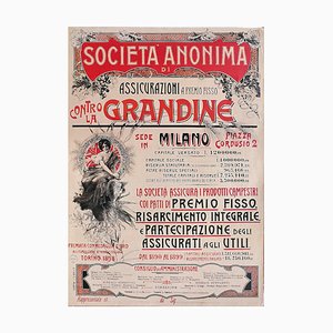 Affiche Società Anonima di Assicurazioni Vintage