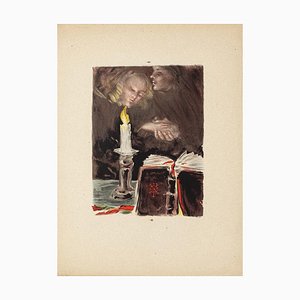 Sympathy Aquarell auf Papier von Pierre Laurent Brenot