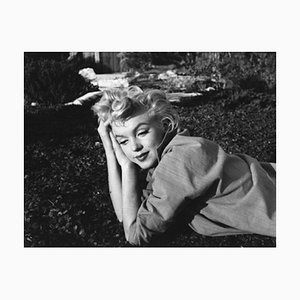 A Wistful Marilyn Monroe Silver Gelatin Resin Print Framed in Black by Baron