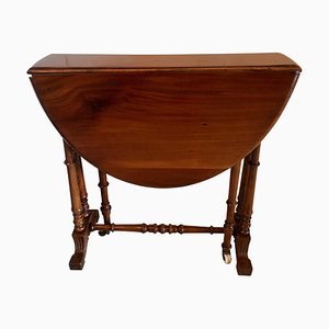 Small Antique Victorian Walnut Drop-Leaf Sutherland Table