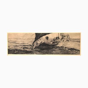 Venus in Muschelwagen - Original Etching by E. Einschlag after M. Klinger - 1907 1907