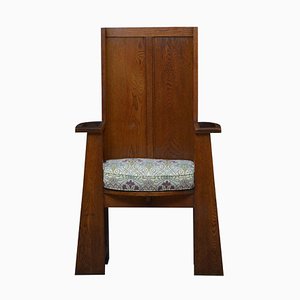 Asiento de recibidor Arts & Crafts de roble