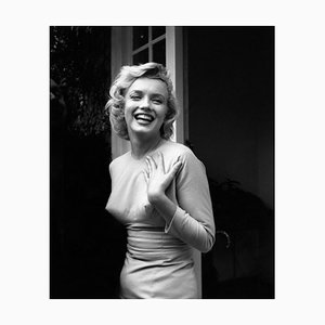 Happy Marylin Silver Gelatin Resin Print, Framed In White by Evening Standard for GALERIE PRINTS