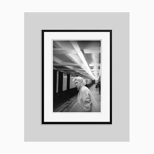 Marilyn In Grand Central Station Silver Gelatin Resin Print, Framed In Black by Ed Feingersh for GALERIE PRINTS