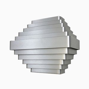 Large Aluminum Wall Lamp by Jules Wabbes for Wabbes, 1970s