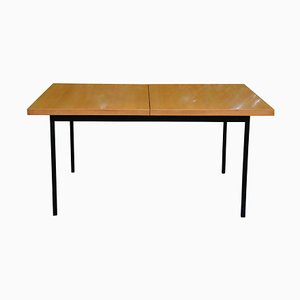 Mesa de comedor No 413 extensible Mid-Century de chapa de abedul de Fred Ruf para Knoll Inc. / Knoll International