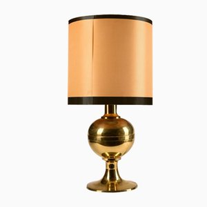 Goldene Messing Lampe, 1980er