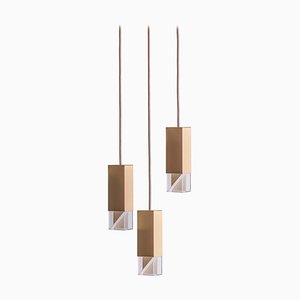 Lamp One Trio Chandelier In Marble by Formaminima
