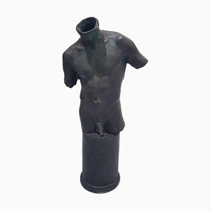 Busto masculino - Escultura Original de bronce de Igor Mitoraj - 1991 1991