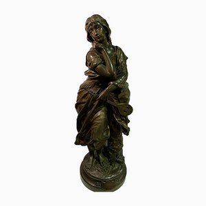 Antike Bronze Mignon Skulptur von Gaudez