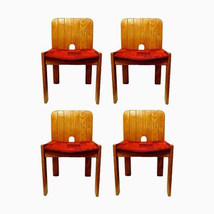 Beistellstühle aus Massivholz von Gavina, 1970er, 4er Set