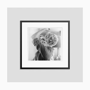 Marilyn Monroe Makes Up Silver Gelatin Resin Print Framed in Black by Hulton Archive