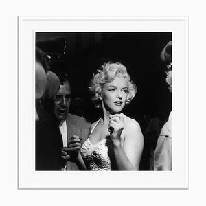 Marilyn Monroe Silver Gelatin Resin Print Framed in White by Murray Garrett