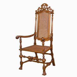 Fauteuil Antique en Noyer Sculpté, Espagne