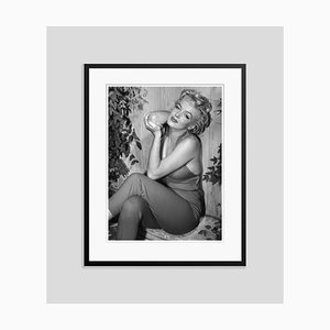 Marilyn Monroe Relaxes in Palm Springs Silver Gelatin Resin Print Framed in Black by Baron