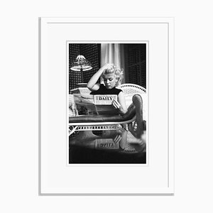 Marilyn Monroe Relaxes in a Hotel Room Silver Gelatin Resin Print Framed in White by Ed Feingersh