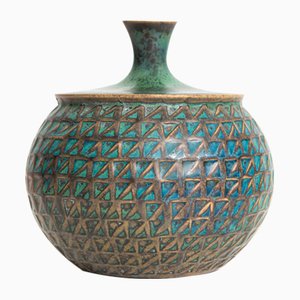 Vaso in ceramica di Stig Lindberg per Gustavsberg, anni '60