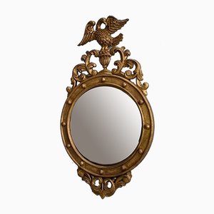 Miroir Sorcière de la Fin du 19ème Siècle en Bois Doré