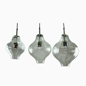 Grandes Lampes à Suspension Tulipe de Kalmar, 1960s, Set de 3