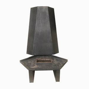 Mid-Century Hotel Corner Fireplace by Charlotte Perriand for Les Arcs, 1969