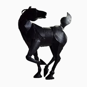 Iron Welded Horse Sculpture by Lida Boonstra, 1998