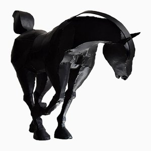 Escultura de caballo de hierro soldada de Lida Boonstra, 1998